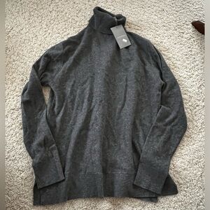 New Neiman Marcus sweater 100% cashmere turtleneck shirt pullover top mock large